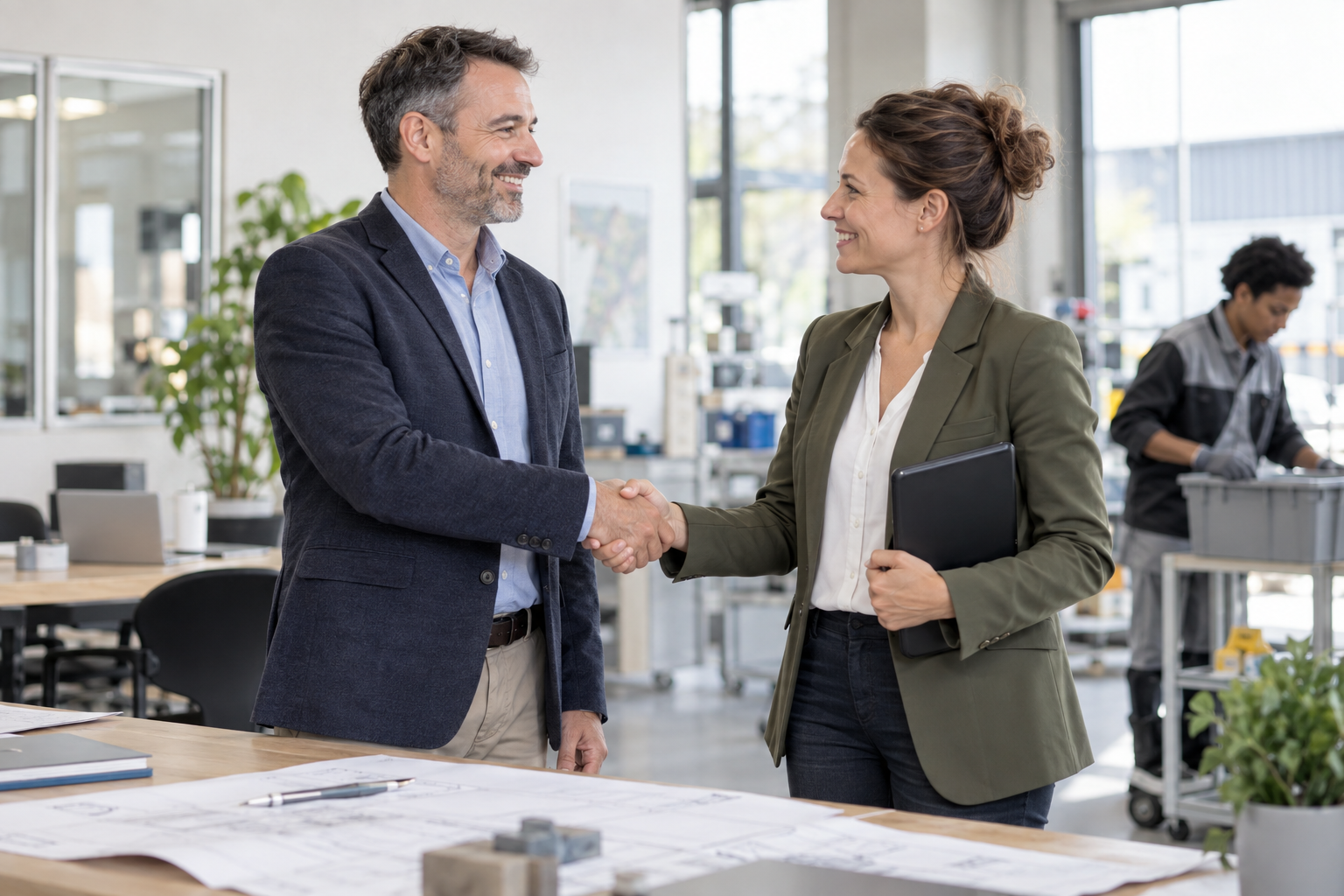 Rencontre entre le directeur de l’association et une cliente professionnelle
