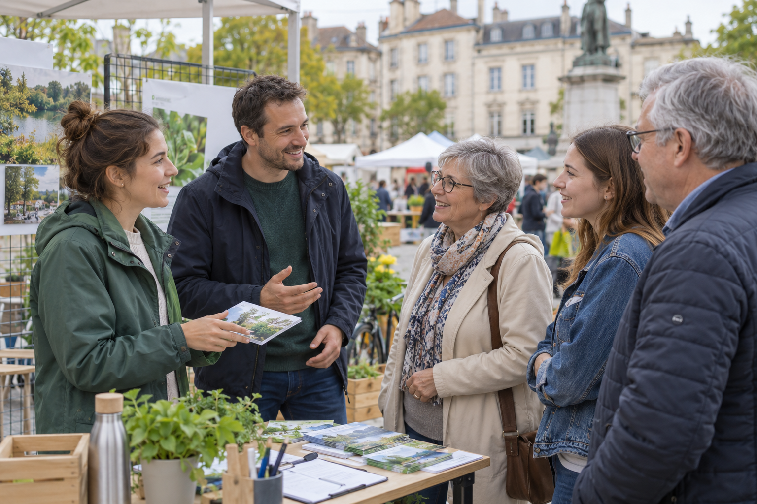 Équipe ECOVAL à la rencontre des habitants lors d’un événement local