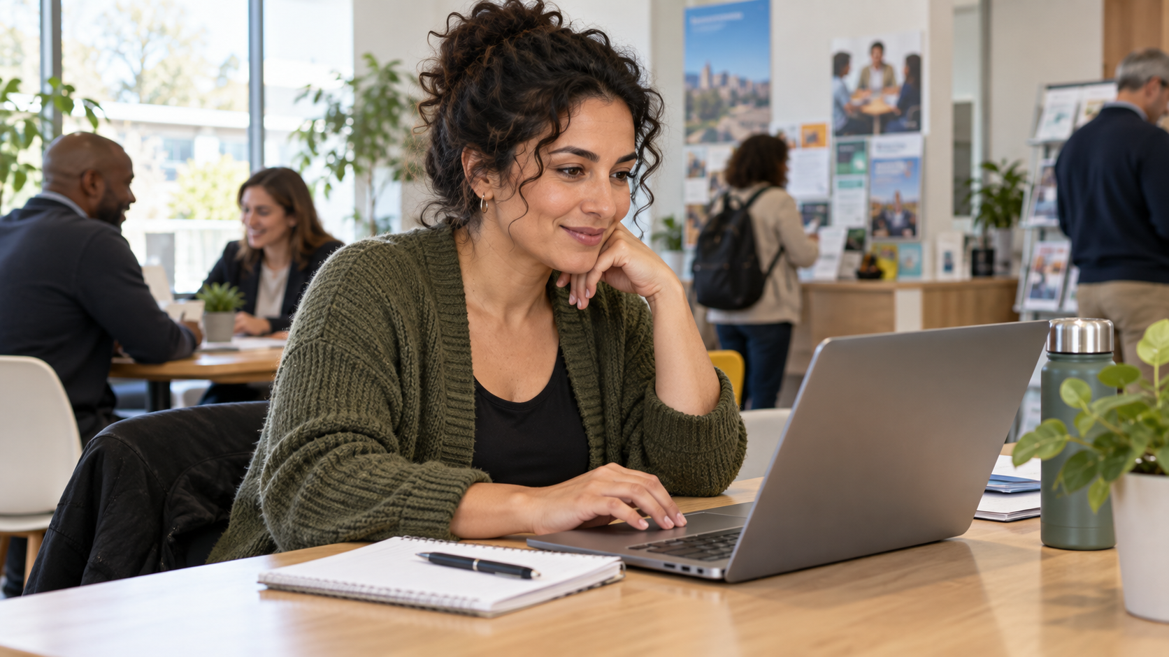 Candidate recherchant un emploi sur un ordinateur