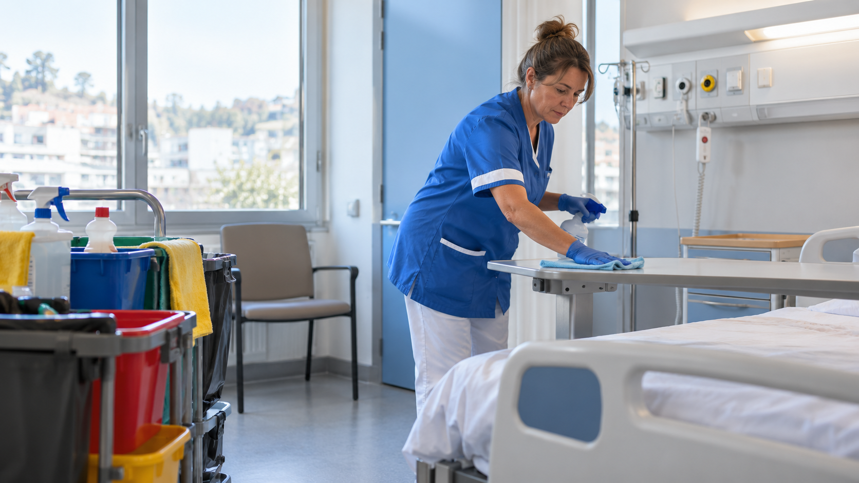 Agente de bionettoyage en milieu hospitalier