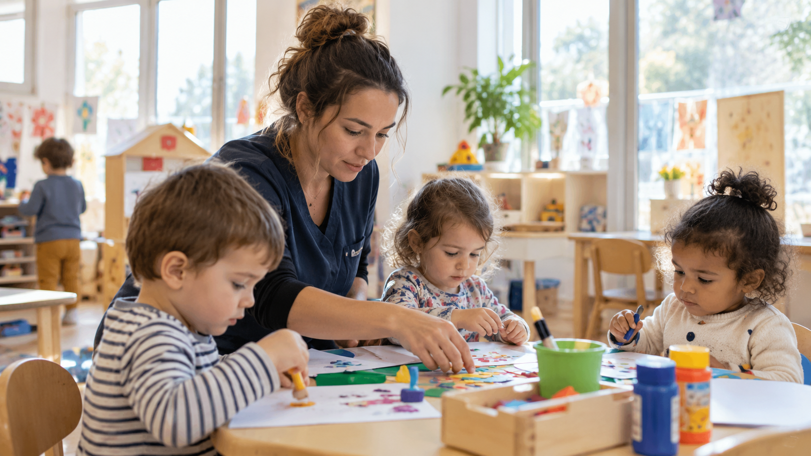 Professionnelle accompagnant de jeunes enfants